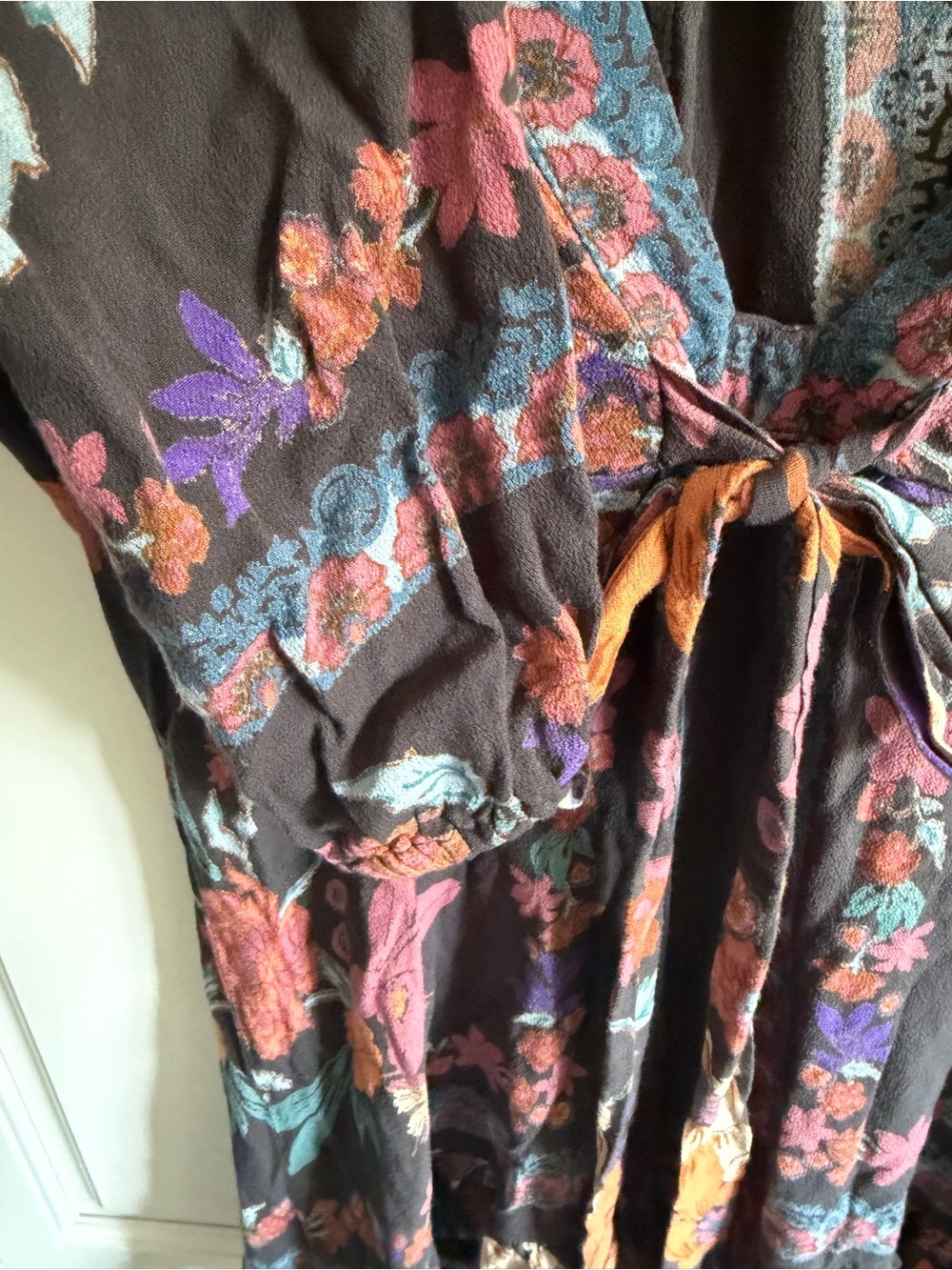 Free People Violet Hill Printed Tunic Floral Sz 2 Small Bohemian - Picture 5 of 8